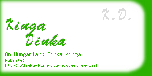 kinga dinka business card
